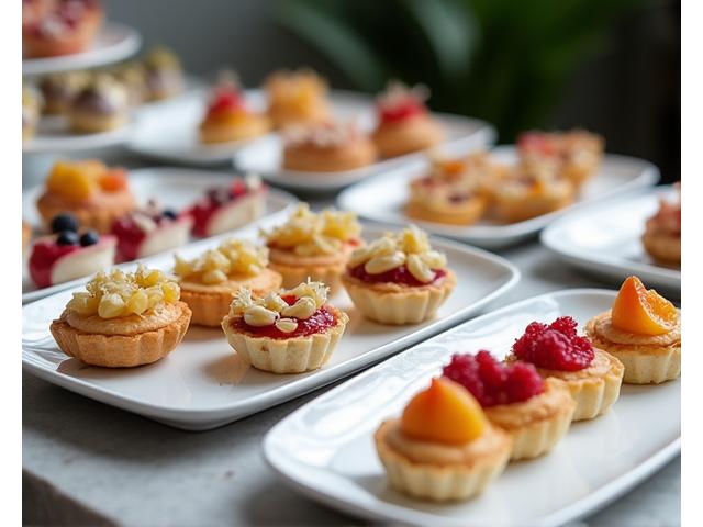 Elegant dessert table for a corporate event