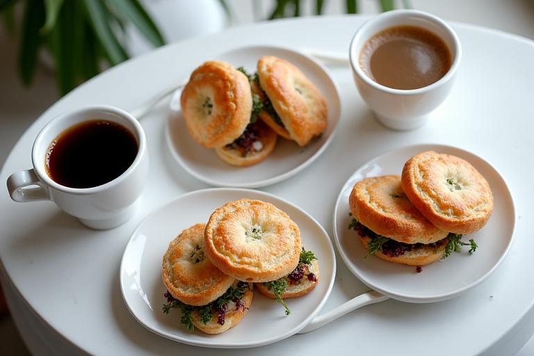 Branded pastries and coffee setup for a corporate meeting