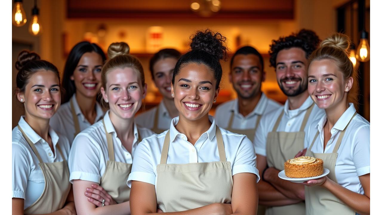 Flourish & Crumb team smiling in their bakery