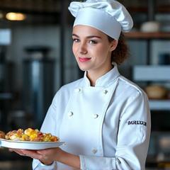 Portrait of a skilled patisserie chef