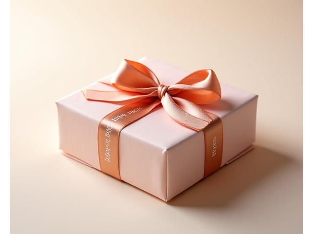 Beautifully packaged pastry gift box with ribbon