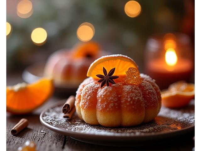 Warming pastries with mulled wine flavors and citrus brightness for winter